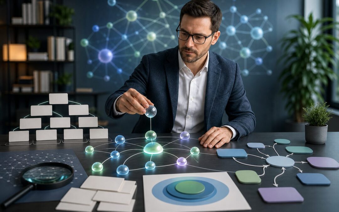 Semantic SEO workflow diagram for analyzing topics, entities, intent, and content structure