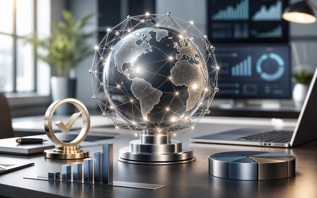 Marketer reviewing domain authority metrics on a website analytics dashboard